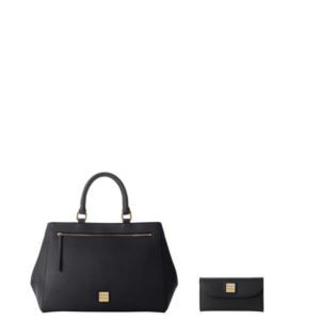 Picture of Saffiano Zip Satchel and Continental Clutch Set