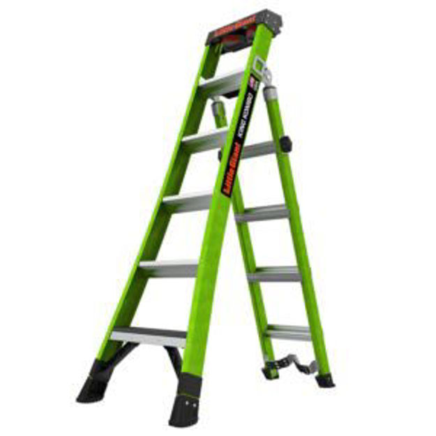 Picture of King Kombo 2.0 6ft Extendable Type IAA Fiberglass Ladder w/ V-Bar & Ground Cue