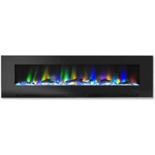 Picture of 60-In. Wall Mounted Electric Fireplace Heater with Remote Control, Multicolor Flames, and Driftwood