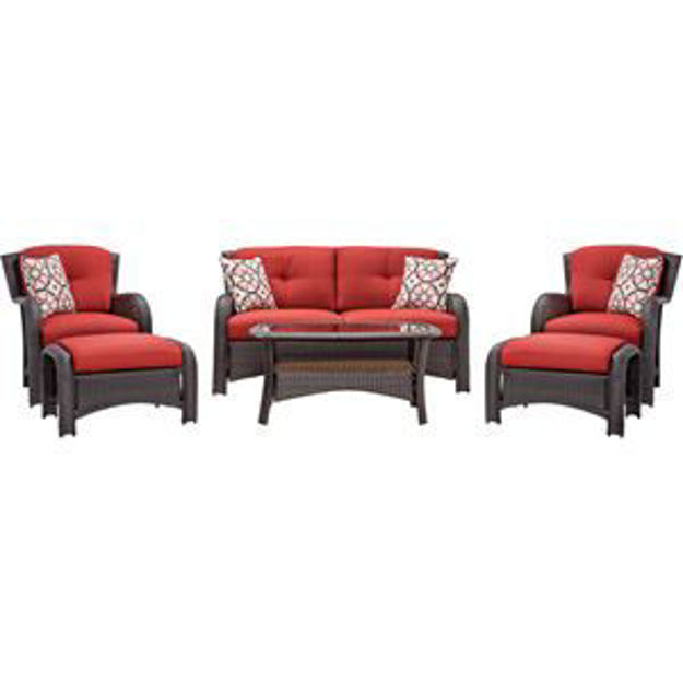 Picture of Strathmere 6-Piece Lounge Set In Crimson Red