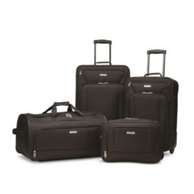 Picture of 4pc Fieldbrook XLT Nested Luggage Set Black