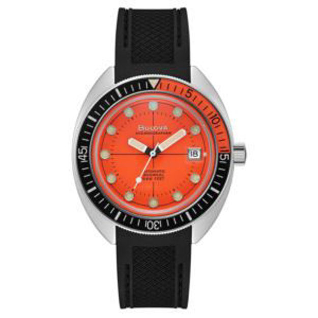 Picture of Mens Devil Diver Orange & Black Strap Watch Orange Dial