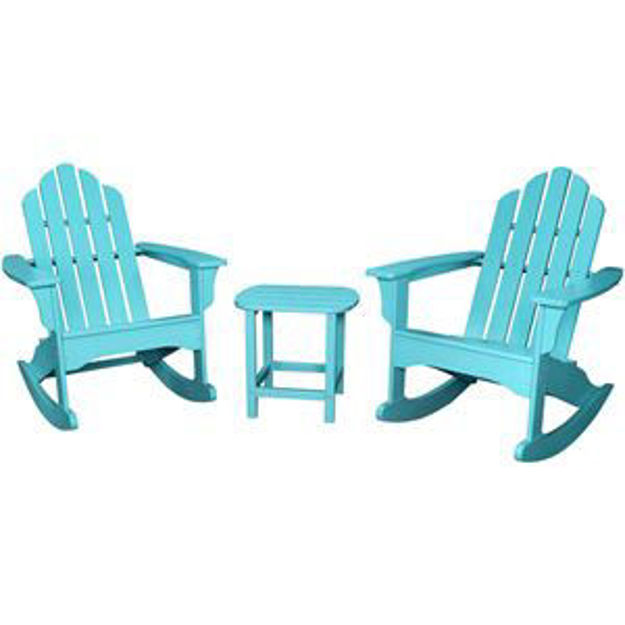 Picture of 3-Piece All-Weather Rocking Adirondack Patio Set - Aruba