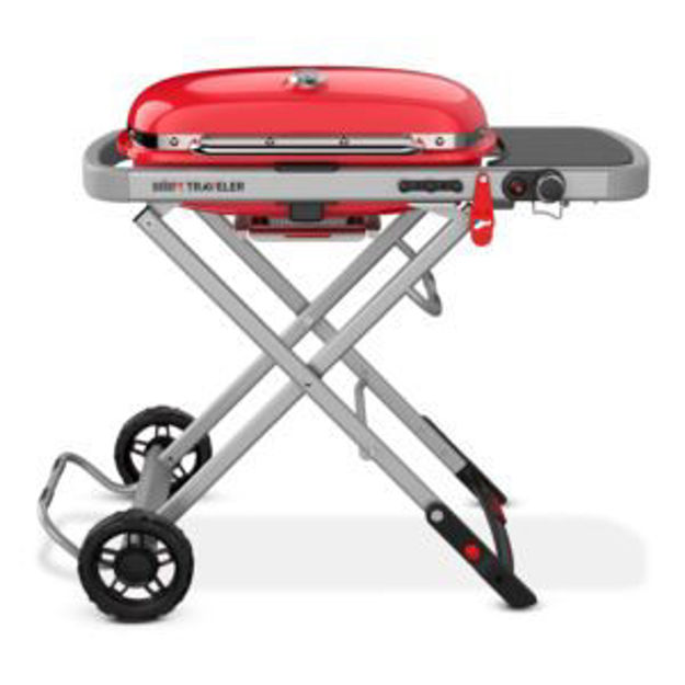 Picture of Weber Traveler Portable Gas Grill Bright Red