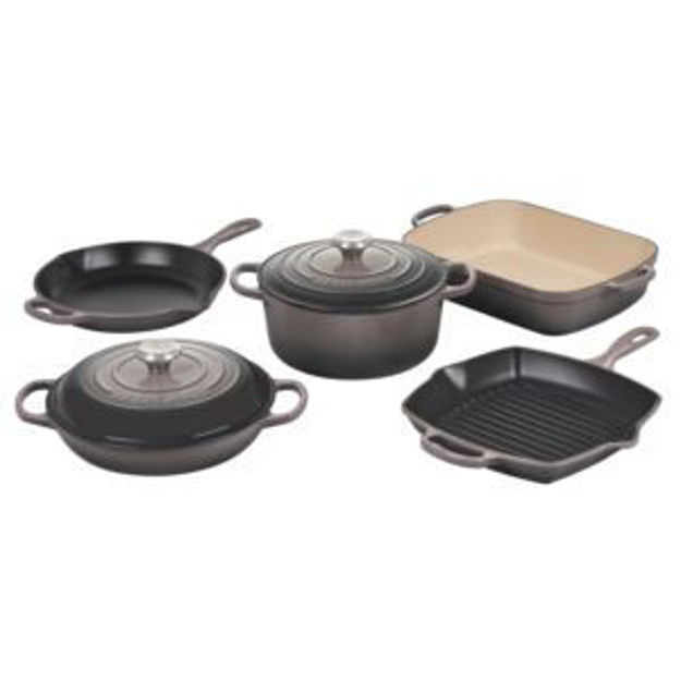 Picture of 7pc Signature Cast Iron Cookware Set Oyster