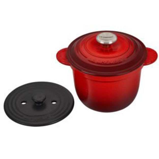 Picture of 2.25qt Cast Iron Rice Pot w/ SS Knob Cerise