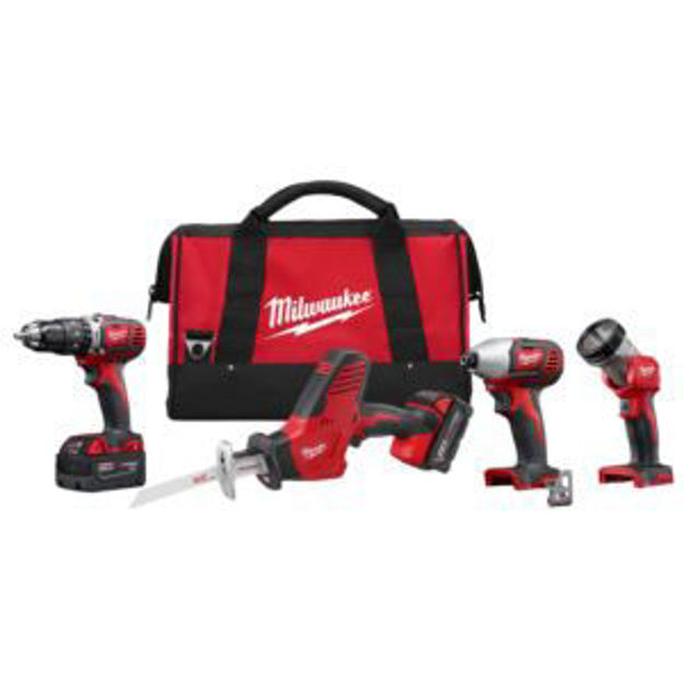 Picture of M18 Cordless 4-Tool Combo Kit - Drill/Driver Recip Saw Impact Driver Light