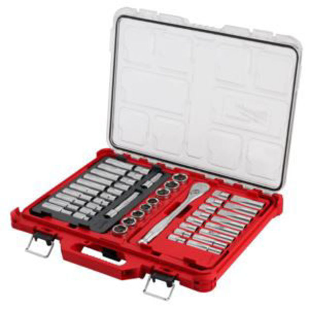 Picture of 47pc 1/2" Drive Ratchet & Socket Set w/ PACKOUT Low-Profile Organizer