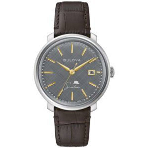 Picture of Men's Frank Sinatra Automatic Brown Leather Watch Gray Dial