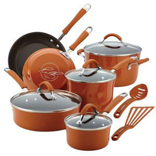 Picture of Cucina 12pc Porcelain Cookware Set Pumpkin Orange