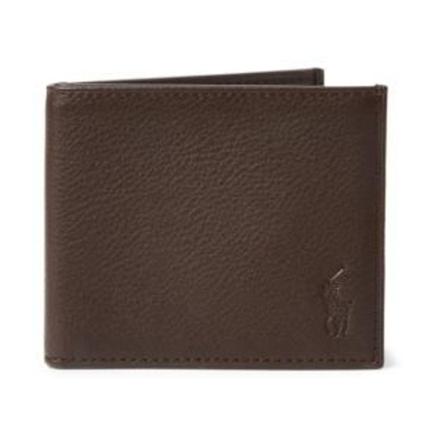 Picture of Pebbled Leather Billfold Brown