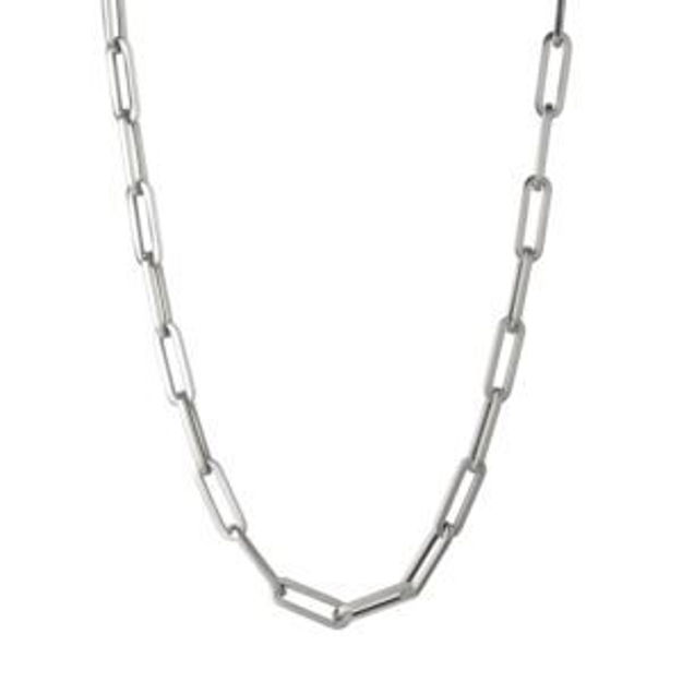 Picture of Chunky Paperclip Necklace Silver