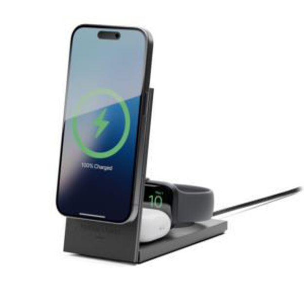 Picture of Rise 3-in-1 Qi2 Magnetic Wireless Charger Black