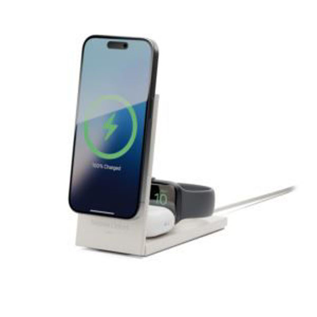 Picture of Rise 3-in-1 Qi2 Magnetic Wireless Charger Sandstone