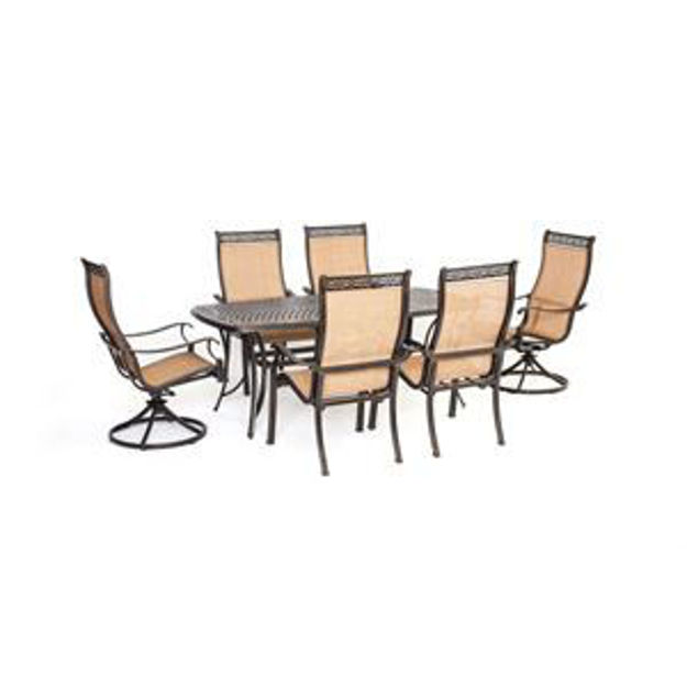 Picture of Manor 7-Piece Outdoor Dining Set with Two Swivel Rockers