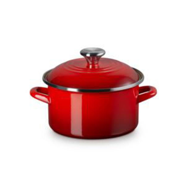 Picture of 3.8qt Enamel on Steel Covered Petite Stockpot Cerise