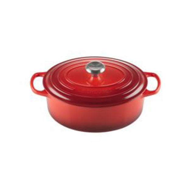 Picture of 5qt Signature Cast Iron Oval Dutch Oven Cerise