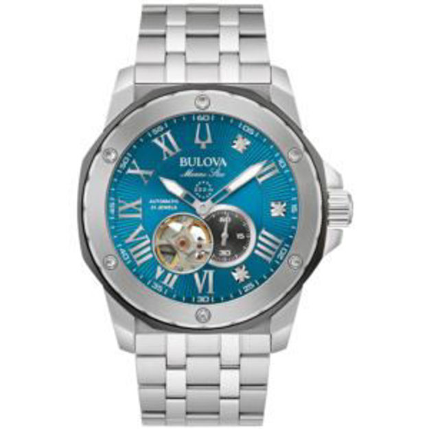 Picture of Men's Marine Star Marc Anthony Automatic Silver-Tone SS Watch Blue Dial