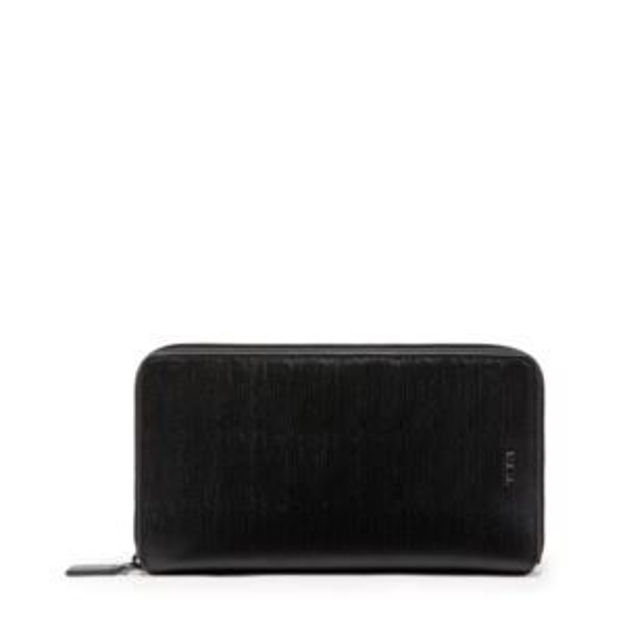 Picture of Nassau Travel Wallet- Black Embossed Leather