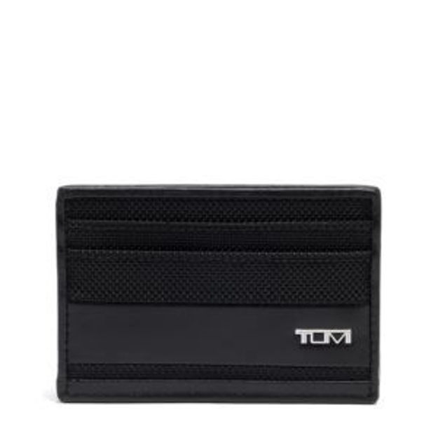 Picture of Alpha Slim Card Case- Black Leather