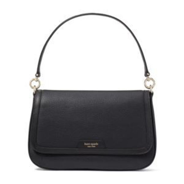 Picture of Hudson Flap Shoulder Bag - Black