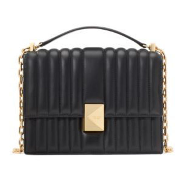 Picture of Deco Quilted Chain Shoulder Bag - Black