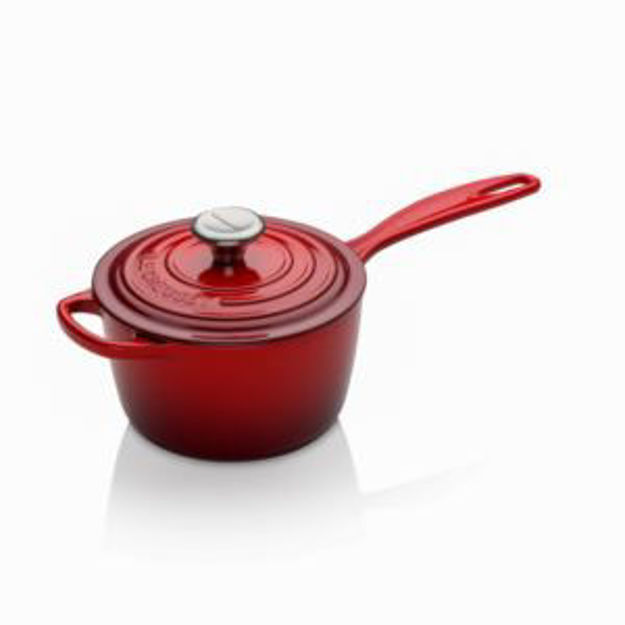 Picture of 1.75qt Signature Cast Iron Saucepan Cerise