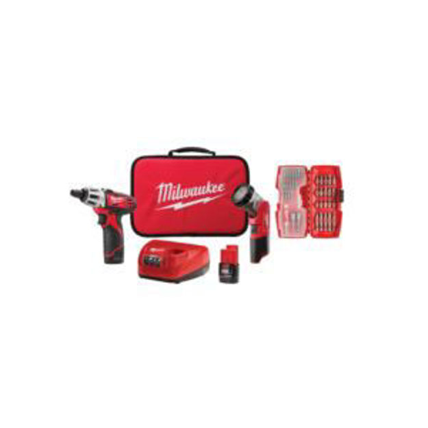 Picture of M12 2-Tool Combo Kit w/ 42-Bit Set - Screwdriver & LED Worklight