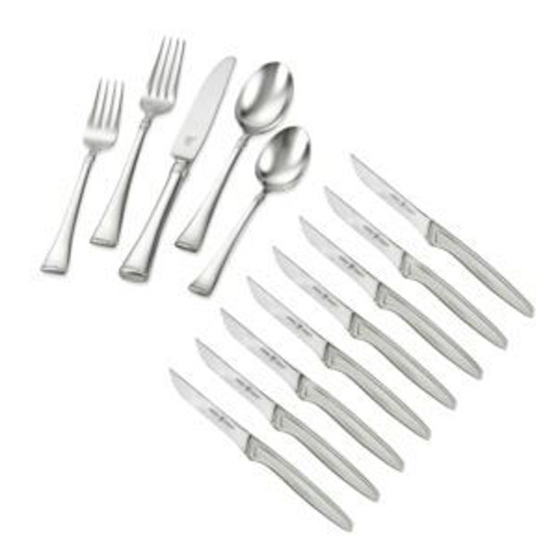 Picture of Angelico 45pc 18/10 Flatware Set w/ 8pc Steak Knife Set