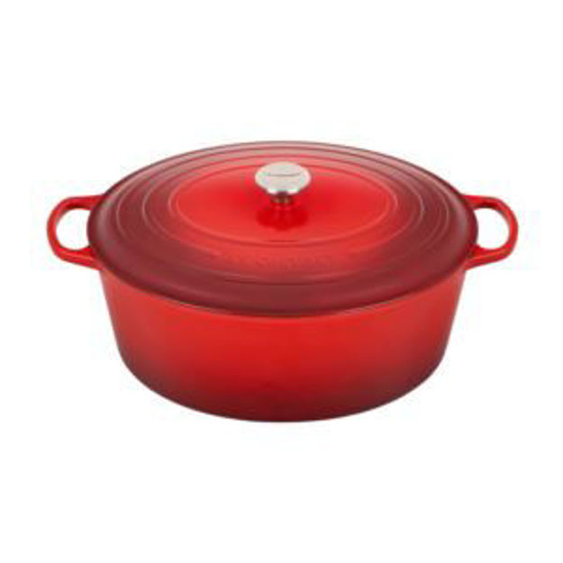 Picture of 15.5qt Signature Cast Iron Oval Dutch Oven Cerise