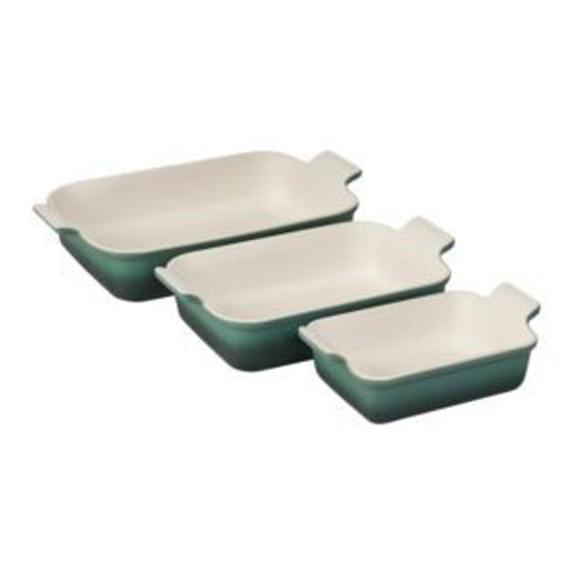 Picture of 3pc Heritage Stoneware Rectangular Baking Dish Set Aritchaut