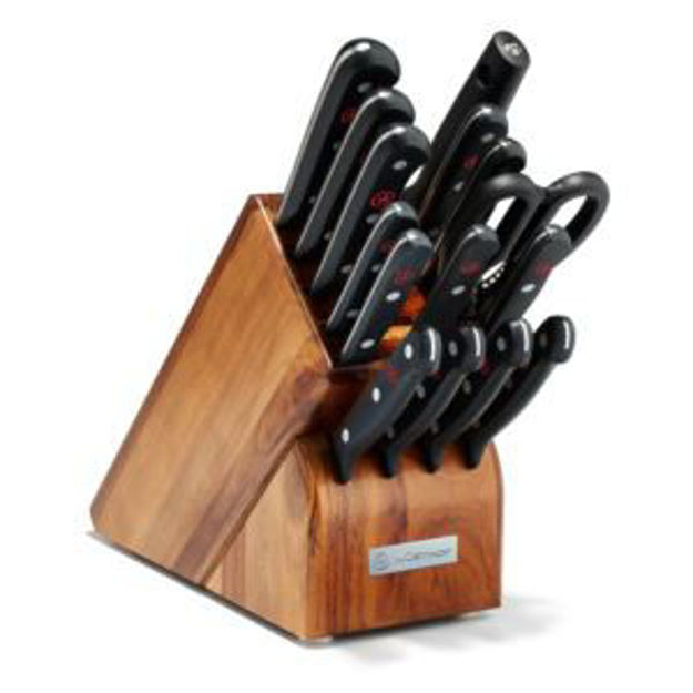 Picture of Gourmet 16pc Knife Block Set Acacia