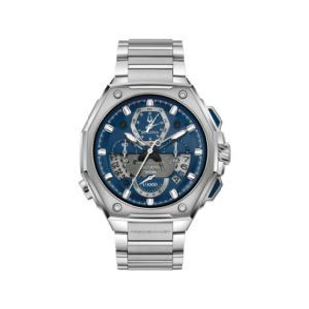 Picture of Men's Series X Precisionist Chronograph Silver-Tone SS Watch Blue Dial