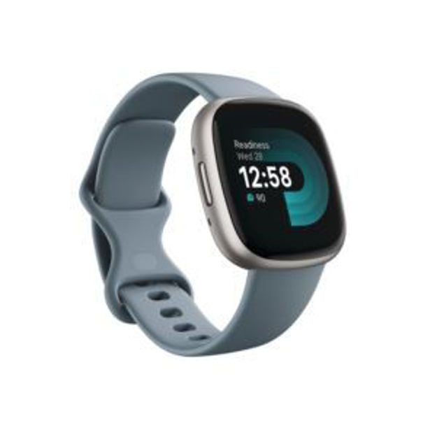 Picture of Versa 4 Smartwatch Waterfall Blue/Platinum