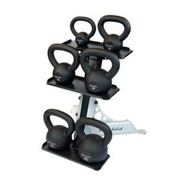 Picture of Body-Solid Kettleball Set Singles 5-30lbs w/Rack