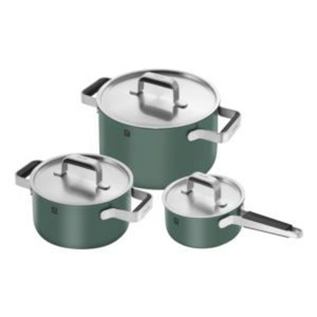 Picture of Pure 6pc Stainless Steel Pot Set Green