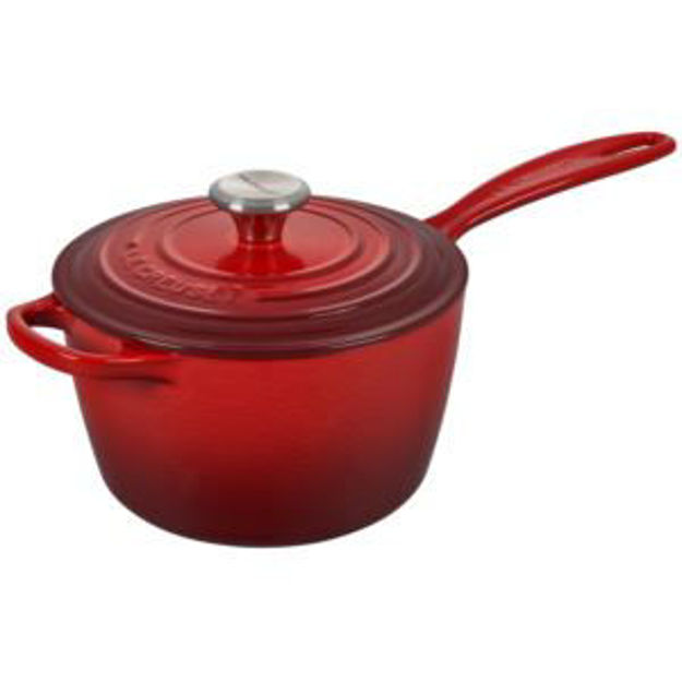 Picture of 2.25qt Signature Cast Iron Saucepan Cerise