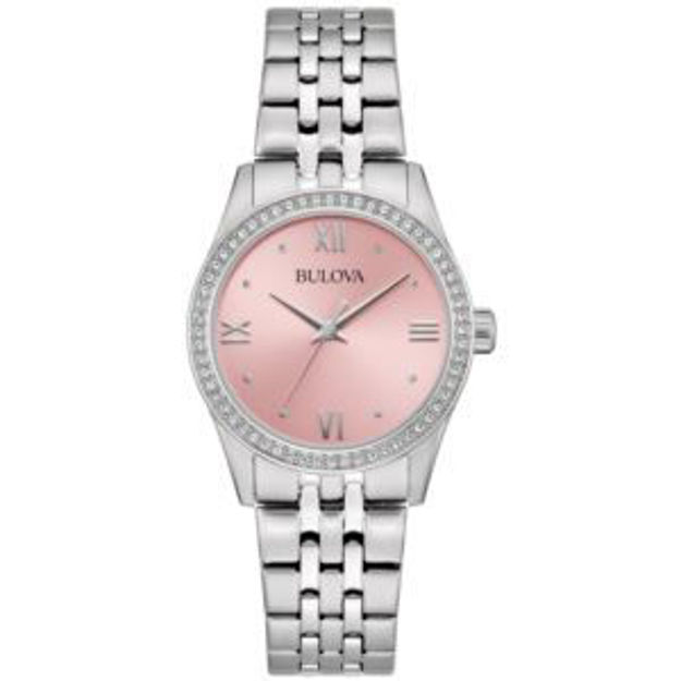 Picture of Ladies' Corporate Collection Crystal Silver-Tone Watch Pink Dial