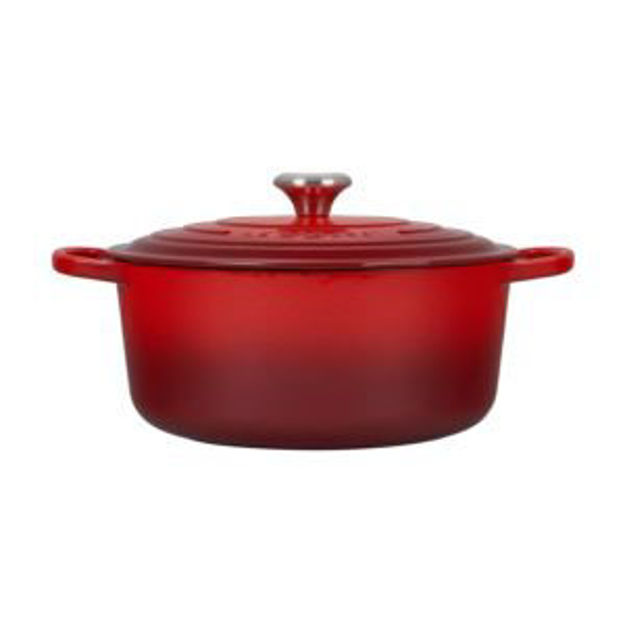 Picture of 7.25qt Signature Cast Iron Round Dutch Oven Cerise