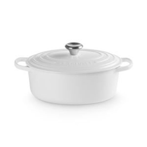 Picture of 2.75qt Signature Cast Iron Oval Dutch Oven White