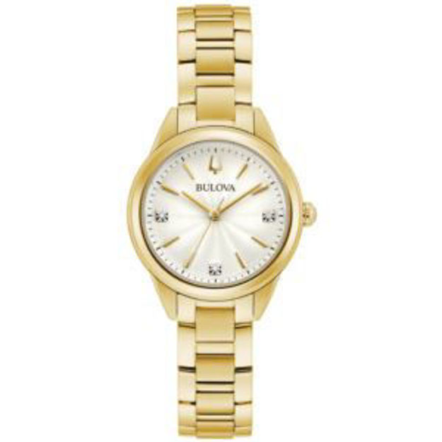 Picture of Ladies Sutton Gold-Tone Stainless Steel Watch White Dial