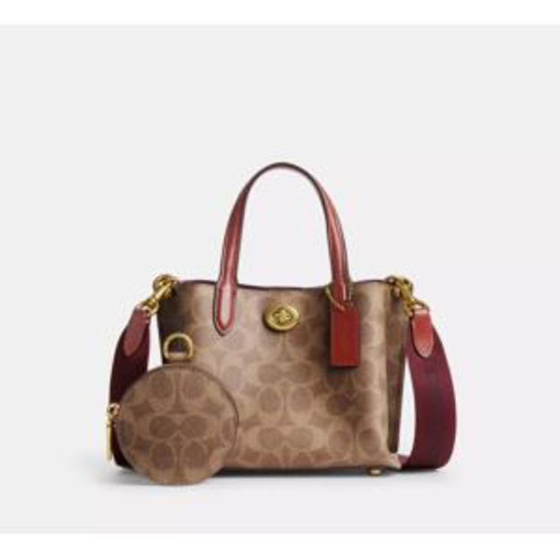 Picture of Willow Tote Bag 18 In Sig. Canvas - Tan/Rust