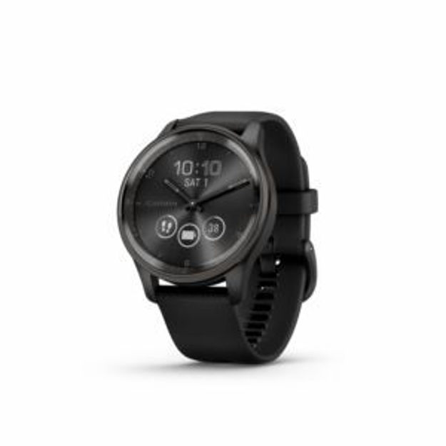 Picture of vivomove Trend, Slate Stainless Steel Bezel with Black Case and Silicone Band