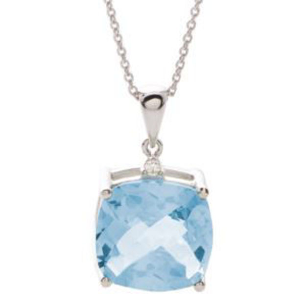 Picture of Blue Topaz Pendant Necklace