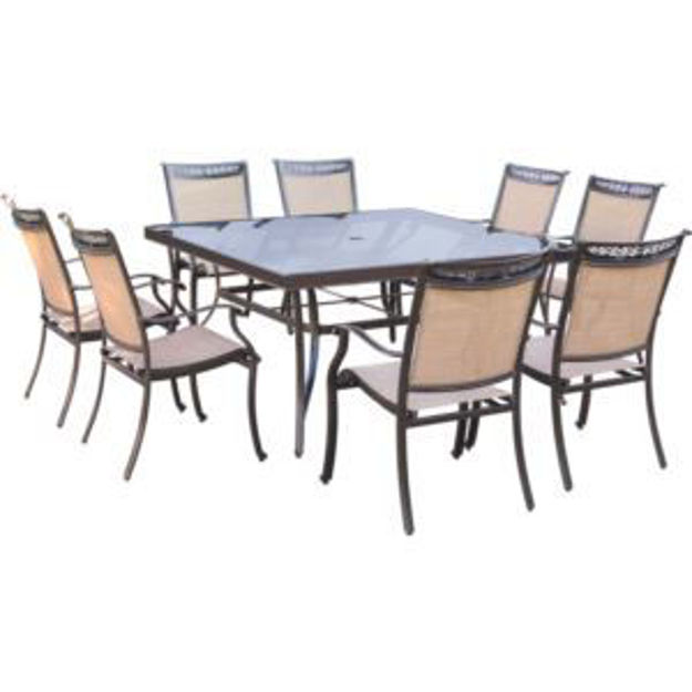 Picture of Fontana 9-Piece Dining Set with Eight Dining Chairs and a  60 In. Square Dining Table