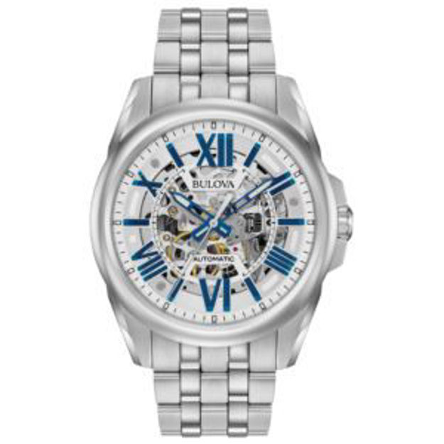 Picture of Men's Automatic Silver-Tpme Stainless Steel Watch Skeleton Dial