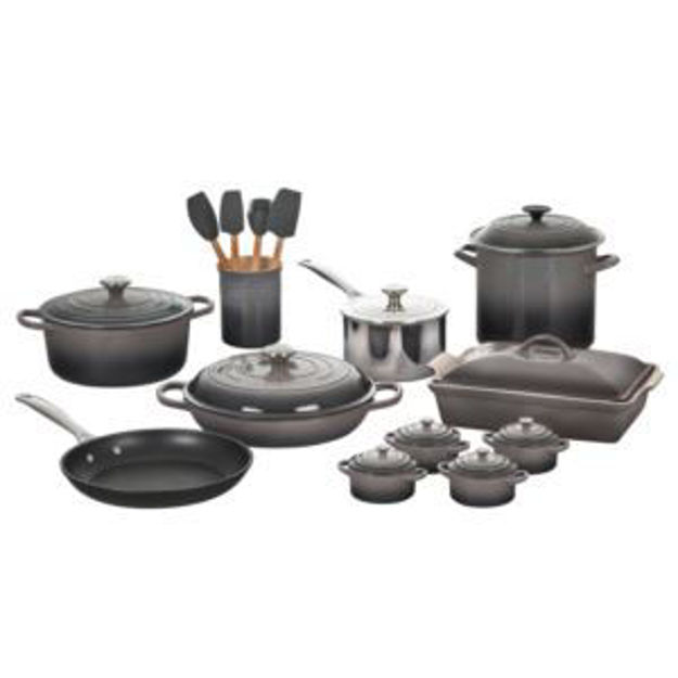 Picture of 20pc Mixed Material Cookware & Kitchen Set Oyster