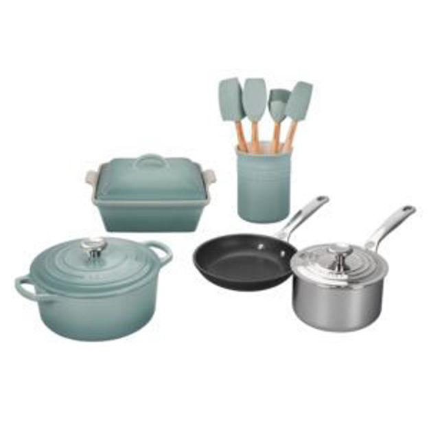 Picture of 12pc Mixed Material Kitchen & Cookware Set Sea Salt