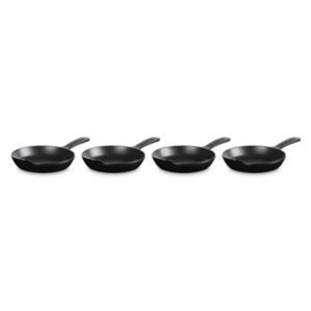 Picture of Set of 4 Gourmand Cast Iron Mini 0.3qt Skillets Licorice