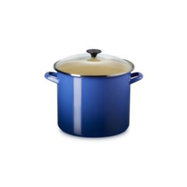 Picture of 12qt Enamel on Steel Traditional Covered Stockpot Cobalt